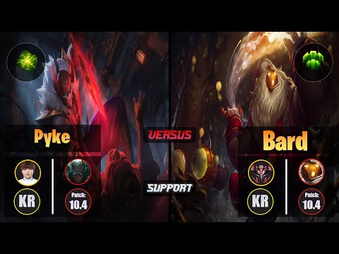 Beryl PYKE (Support) [Aftershock] VS BARD - Grandmaster KR Patch 10.4