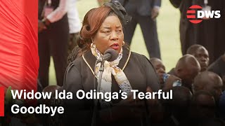 EMOTIONAL FAREWELL: Widow Ida Odinga’s Heartbreaking Speech at Raila Odinga’s State Funeral | AC1E