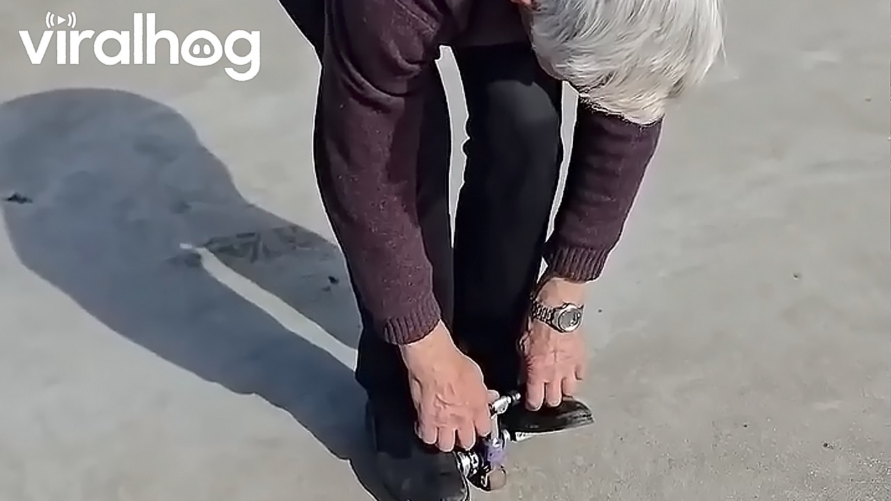 Man Rides World's Smallest Bicycle || ViralHog