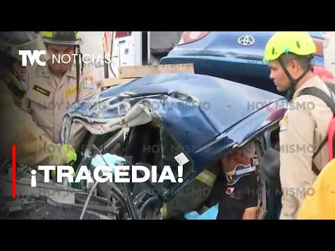Triple colisión en la carretera de el progreso – San P edro Sula