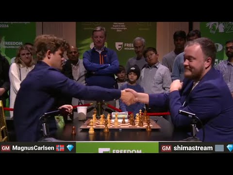 18 Moves 😮 Magnus Carlsen vs Aleksandr Shimanov | World Blitz Championship 2024