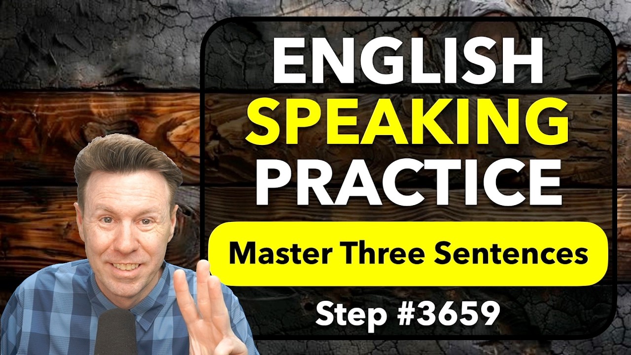Master SPEAKING Three English Sentences - Practice with me SHADOWING