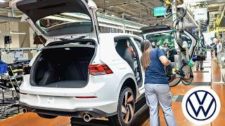 Download the video "This is how the Golf 8 is made in Volkswagen factory Wolfsburg, Germany"