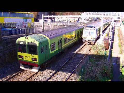 Irish Rail 29000 + 8510 Class Trains - Blackrock Station, Dublin