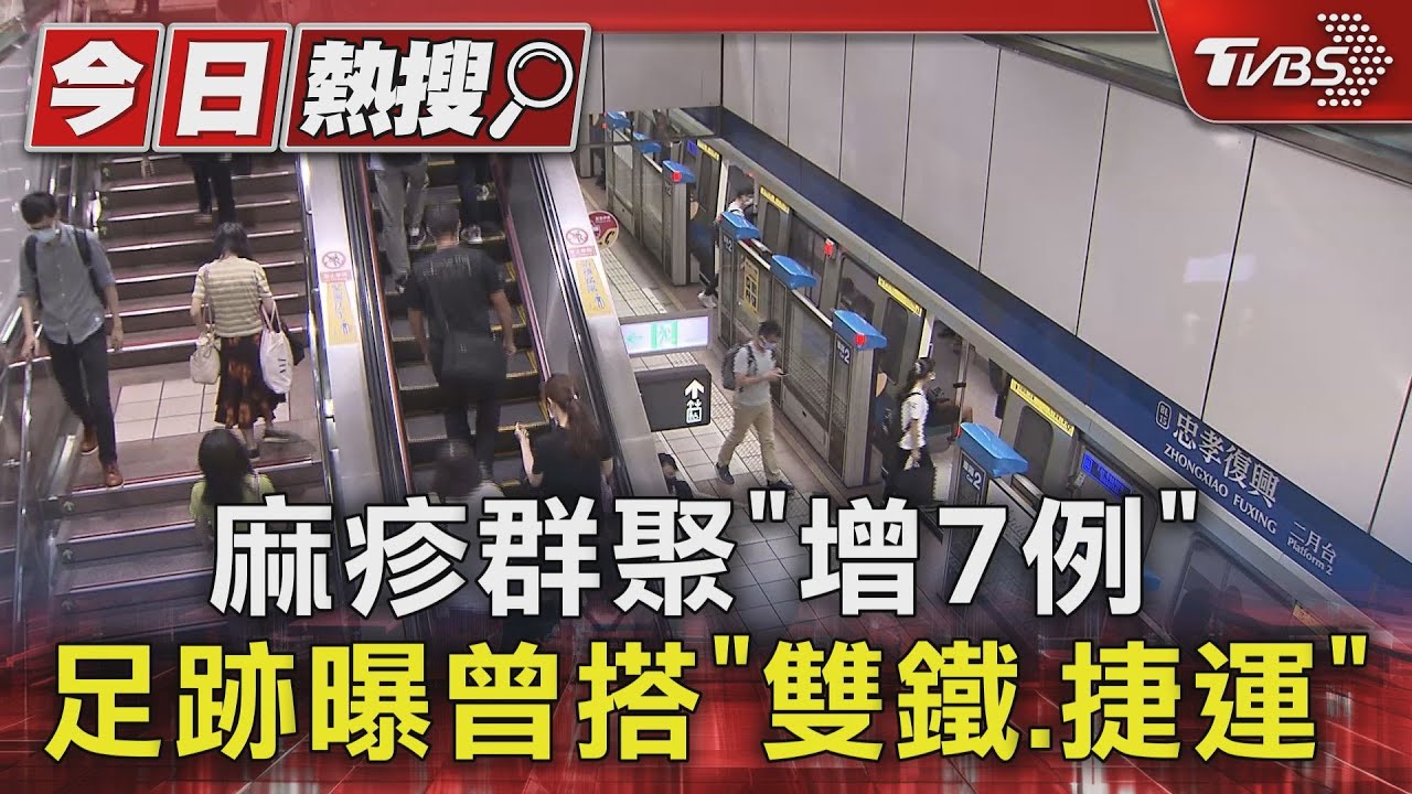 麻疹群聚「增7例」　足跡曝曾搭「雙鐵、捷運」