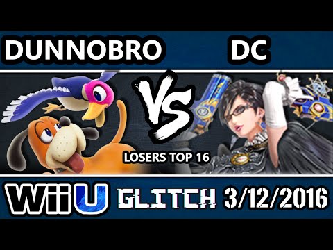 Glitch - DC (Bayonetta) Vs. DunnoBro (Duck Hunt) SSB4 Losers Top 16 - Smash Wii U - Smash 4