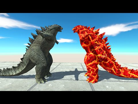 Great War Godzilla 2014 Lava Vs Monster Godzilla 2014 Death run -Animal Revolt Battle Simulator