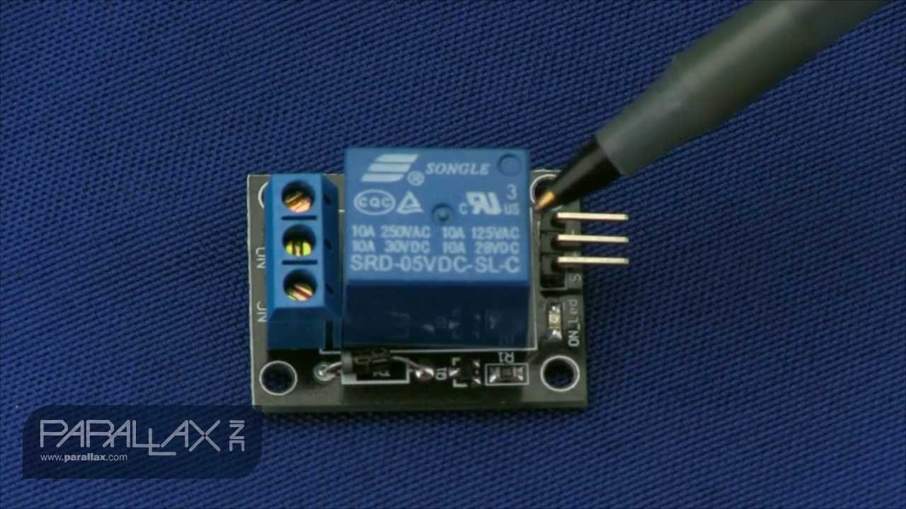 Controlling your lights with the Parallax Single Relay Board