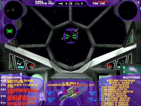 Playthrough of TIE Fighter Total Conversion Battle 4 Mission 2 - Attack the Nharwaak
