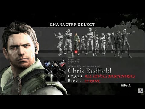 RESIDENT EVIL 5 GOLD EDITION ALL MERCENARIES SOLO CHRIS REDFIELD STARS – SS RANK