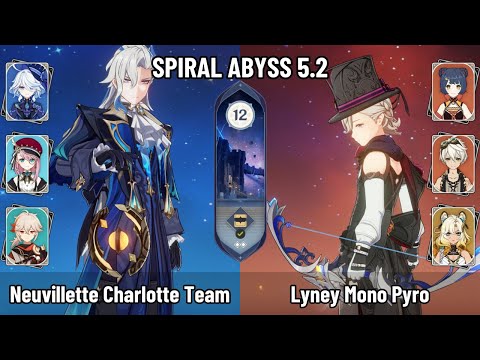 C0 Neuvillette Furina Charlotte Team | C0 Lyney Mono Pyro | New Spiral Abyss 5.2 | Genshin Impact
