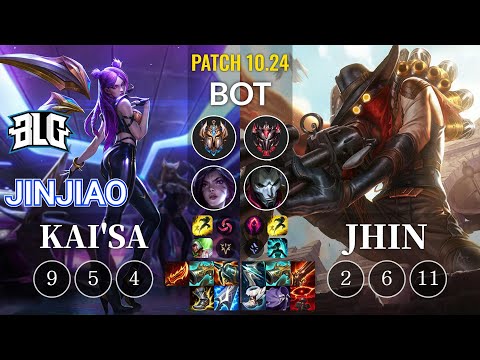 BLG Jinjiao Kai'Sa vs Jhin Bot - KR Patch 10.24