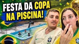 (REACT) SARA KELLEN FAZ FESTA NA PISCINA DURANTE JOGO DO BRASIL! CHURRASCO E ALEGRIA! 👀