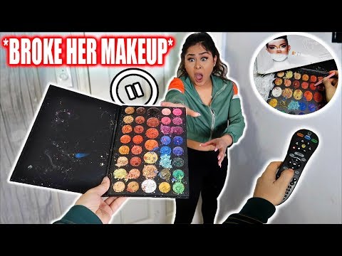 PAUSE CHALLENGE With GIRLFRIEND For 24 HOURS! *BROKE HER MAKEUP*