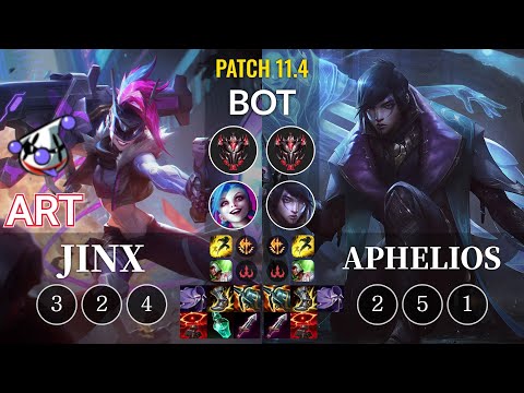 RJ Art Jinx vs Aphelios Bot - KR Patch 11.4