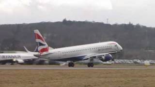 preview picture of video 'BA CityFlyer Embraer ERJ190 take off from Edinburgh'
