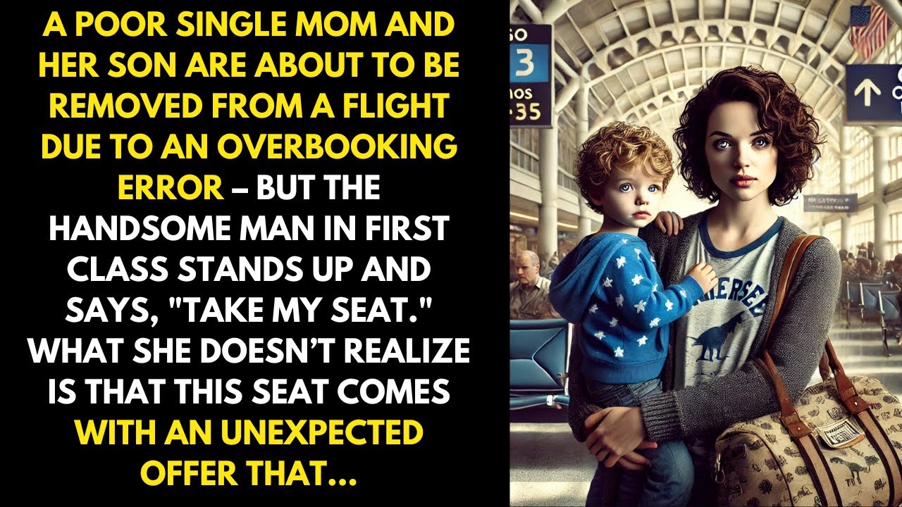 A Poor Single Mom And Her Son Face Removal From A Flight Due To Overbooking, But A Beautiful Man