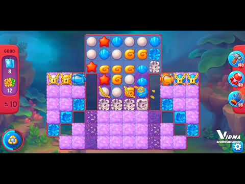 Fishdom. 6090 hard level no boosters and diamonds - 13 moves