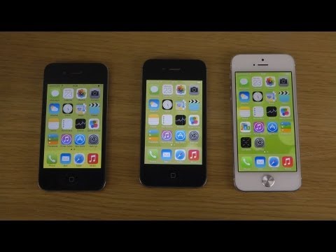 iPhone 5 iOS 7 Final vs. iPhone 4S iOS 7 Final vs. iPhone 4 iOS 7 Final - Benchmark Speed Test
