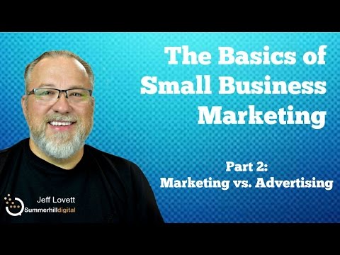 , title : 'Basics of Small Business Marketing:  Marketing vs Advertising'