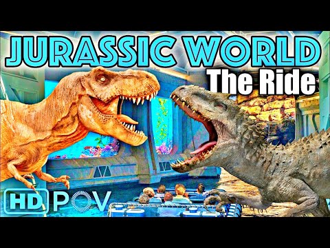 Jurassic World The Ride POV at Universal Studios Hollywood Rides!   Jurassic World!
