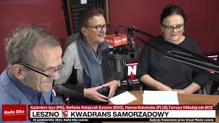 Wideo: Leszno Kwadrans Samorządowy - Kazimierz Jęcz (PiS), Stefania Ratajczak (Leszno 2050), Hanna Kotomska PL18,Tomasz Mikołajczak (KO)