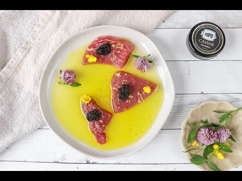 Bluefin Tuna Crudo with Caviar