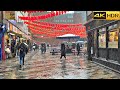 Heavy Rain Walk In Central London Apr 2023 Rainy Day In London 4K HDR