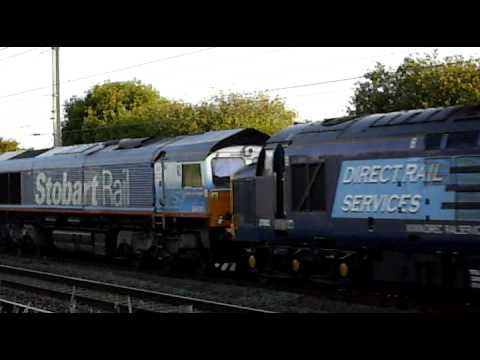 66411 + 66414 + 37682 + 37601 on 6K73 Sellafield - Crewe