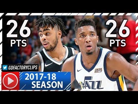 D'Angelo Russell vs Rookie Donovan Mitchell Duel Highlights (2017.11.11) Jazz vs Nets - EPIC!