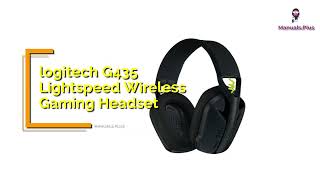 Logitech G435 Lightspeed Wireless Gaming Headset Setup Guide and User Manual
