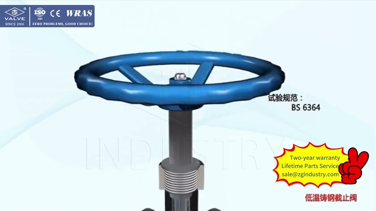 3D Showcase: Low Temperature Cast Steel Globe Valve | Operation & Flow Control Principles | ZG Valve