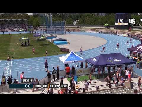 GIRLS U13 4X100M HEAT 2 - 2017 SUBWAY STATE RELAY CHAMPIONSHIPS // LAVicTV