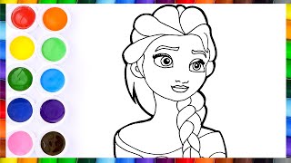 Como Dibujar Y Colorear a la Princesa Elsa Frozen 