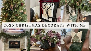 CHRISTMAS DECORATE WITH ME 2025 | CHRISTMAS DECORATING IDEAS (COZY LIVING ROOM) #christmas
