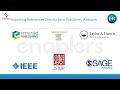 Reference Management Using Advanced End-note Software