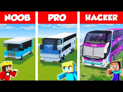 Minecraft NOOB vs PRO vs HACKER: RIESEN BUS BAU CHALLENGE ⛏