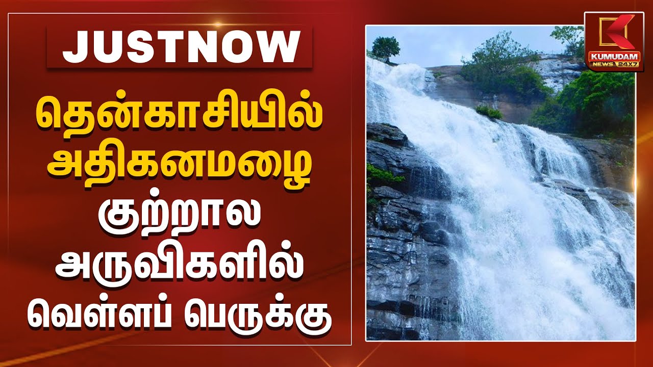 தென்காசியில் அதிகனமழை குற்றால அருவிகளில் வெள்ளப் பெருக்கு | Tenkasi Main Falls | Kumudam News