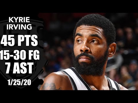 Kyrie Irving goes off for 45 points for Nets vs. Pistons | 2019-20 NBA Highlights