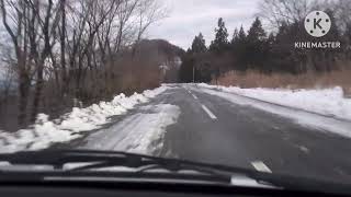 龍神スカイライン　雪　下り　晴れ