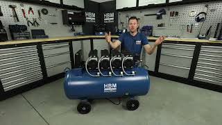 Tichý kompresor, 4HP, 200l, HBM