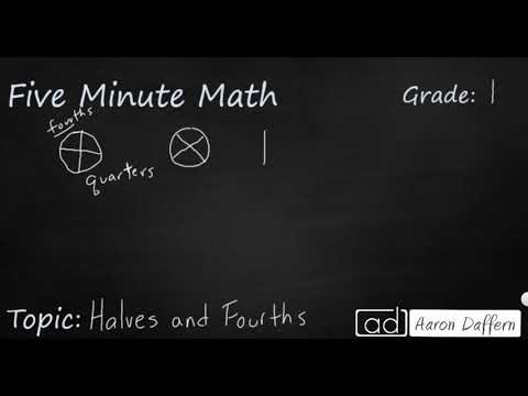 1st Grade Math Halves and Fourths