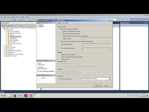 SQL Server tutorial 76: How to perform a full database backup.