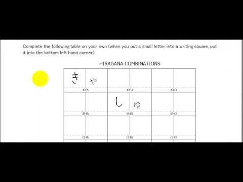 Unit 1 p14 Combination Hiragana