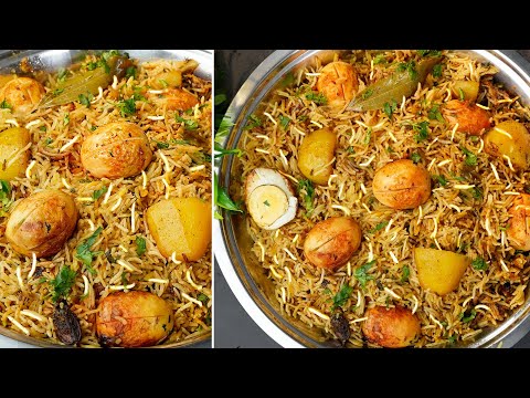 कुकर में एक साथ डालो अंडे ,चावल और आलू देखते ही बोलोगे अभी बना के खालू - INSTANT COOKER ANDA BIRYANI