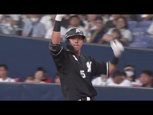 【4回表】スタメン起用に応えた!! マリーンズ・安田尚憲 勝ち越しのタイムリーヒット!!  2024年9月10日 オリックス・バファローズ 対 千葉ロッテマリーンズ