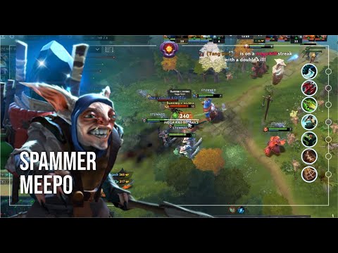 Spammer Meepo Mid Lane Dota 2 | Ranked Match | Gameplay