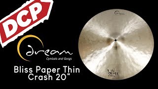 Video thumbnail for Dream Bliss Paper Thin Crash Cymbal 20" 1564 grams BPT20 by Drum Center of Portsmouth