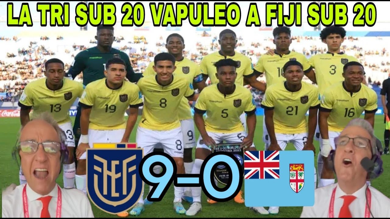 RELATO ALFONSO LASO EUFORICO ECUADOR 9 FIYI 0 