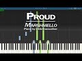Marshmello - Proud (Piano Cover) Synthesia Tutorial by LittleTranscriber